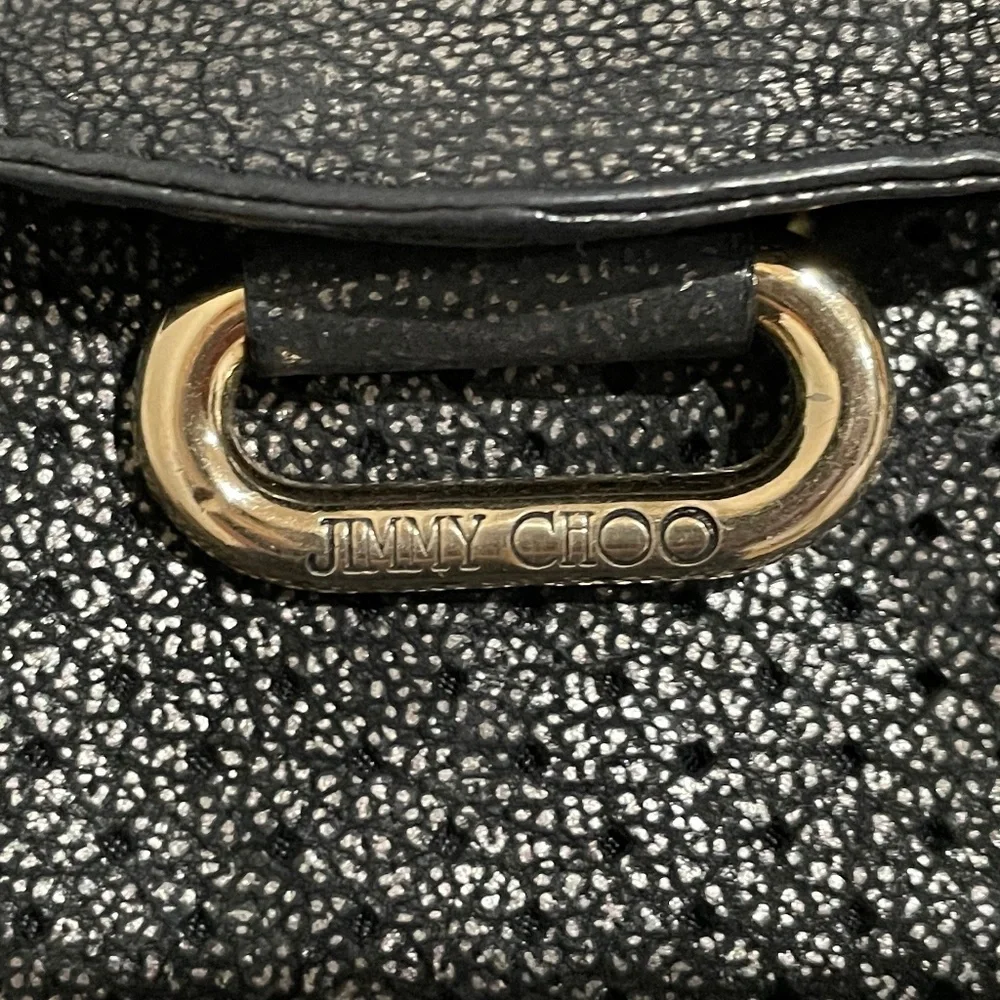 Jimmy Choo Small Blythe Black Leather Shoulder Bag - Picture 6 of 14